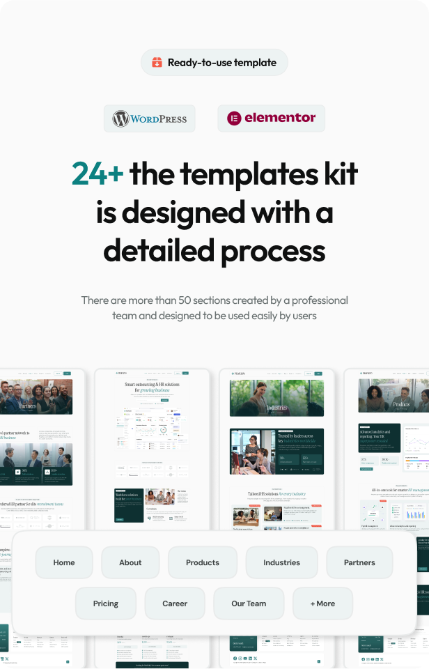 Peoplevo - Outsourcing Solution & Human Resource Elementor Template Kit - 3