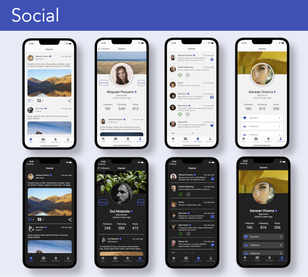 Social App UI Template for Xamarin Forms by zeymur CodeCanyon