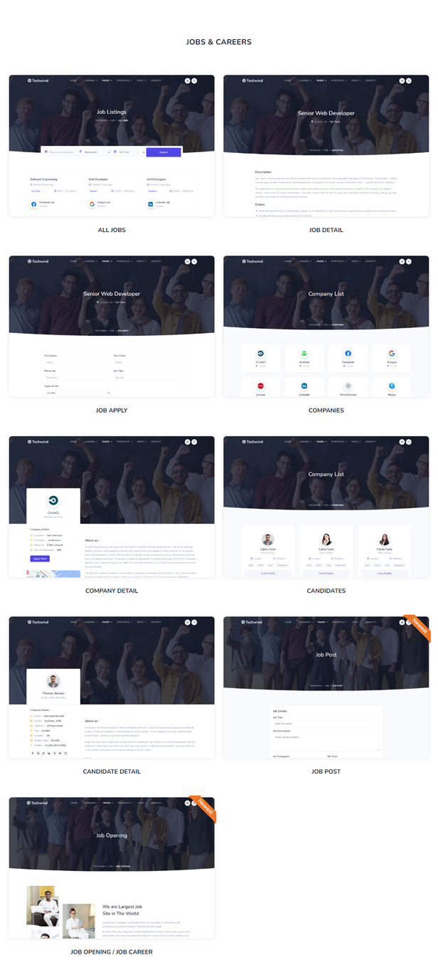 Techwind - Tailwind CSS Multipurpose App, Saas & Software Landing & Admin Dashboard Template - 15