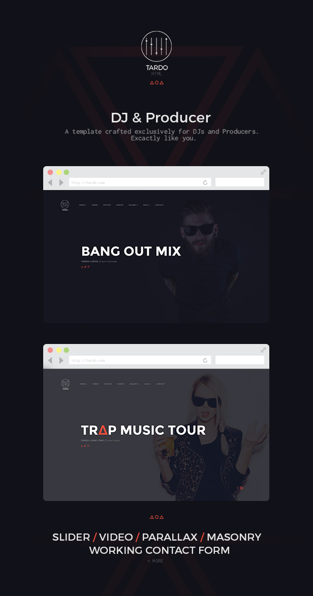 DJ TARDO // Music & Producer Bootstrap Template - 2