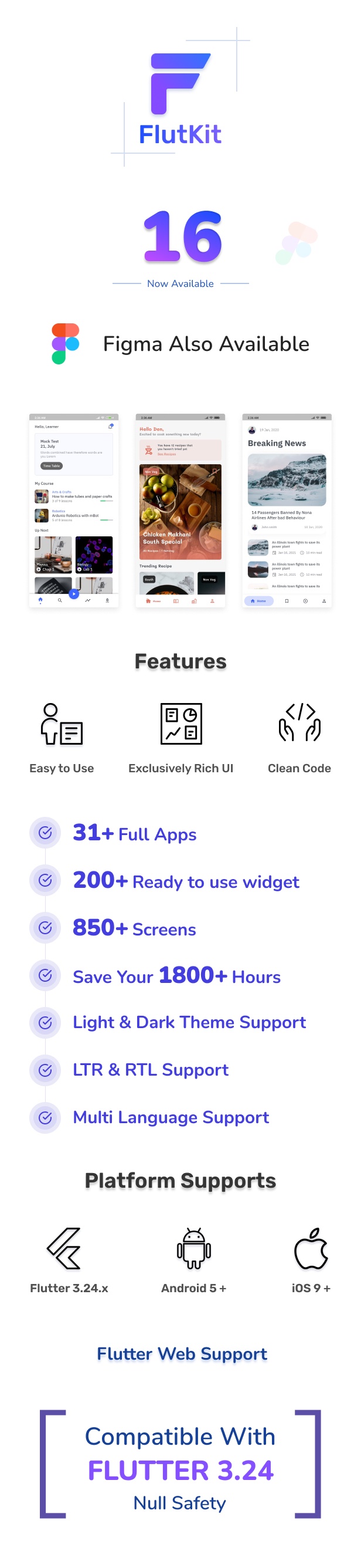 FlutKit - Flutter & Figma UI Kit - 1