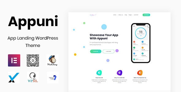 Appuni - App Landing WordPress Theme - Software Technology