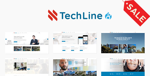 TechLine - Web services, businesses and startups Drupal 8 Theme