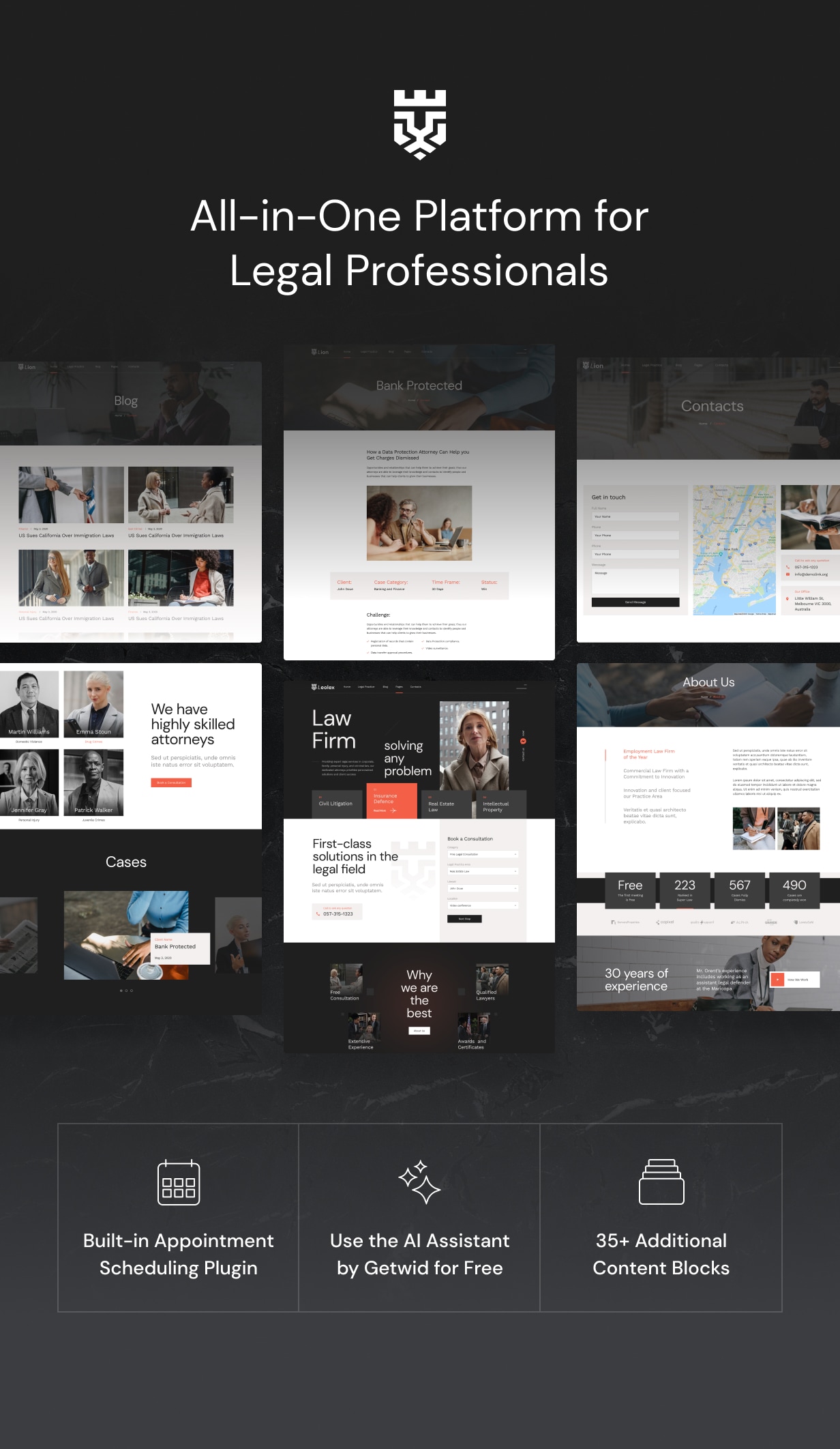 Law Firm WordPress Theme - Leolex - 1