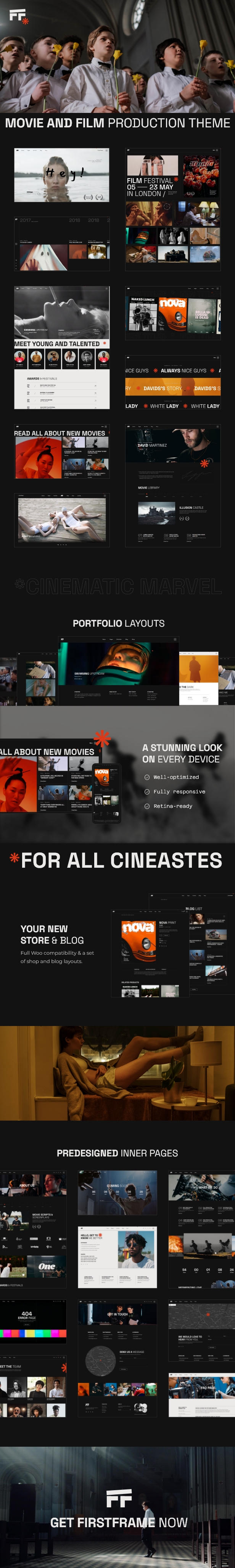 FirstFrame - Movie and Film Production WordPress Theme - 2