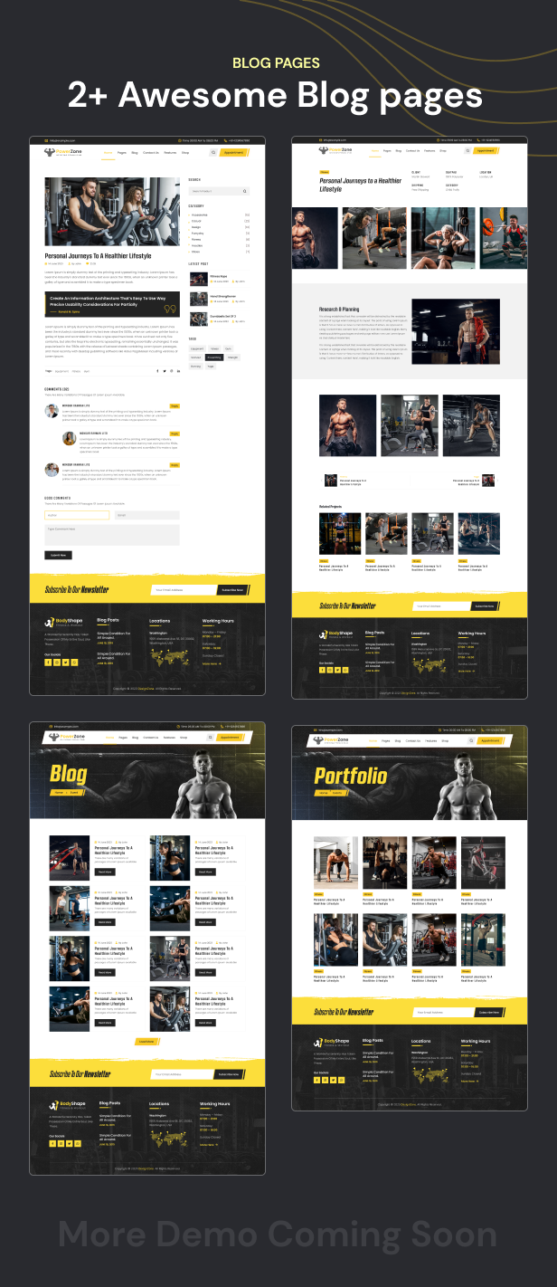 PowerZone - Fitness, Workout & Gym Figma Template - 4