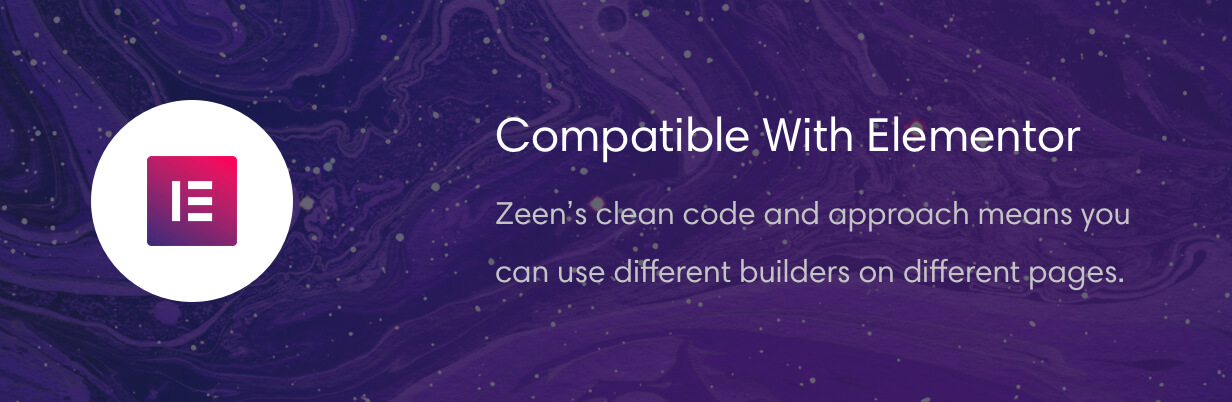 Zeen is compatible with Elementor