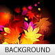 autumn halloween design with red yellow orange leaves