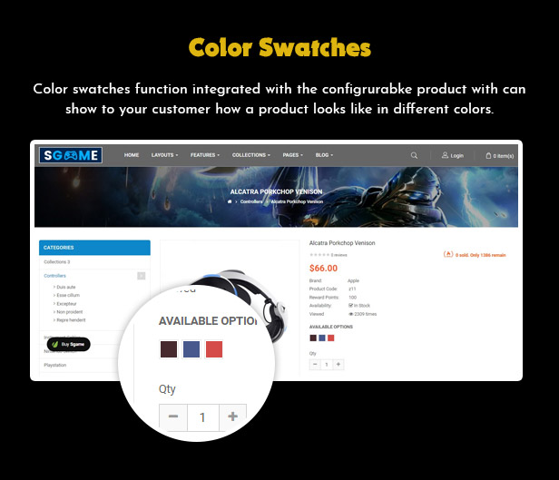 sgame - Opencart 3 Theme