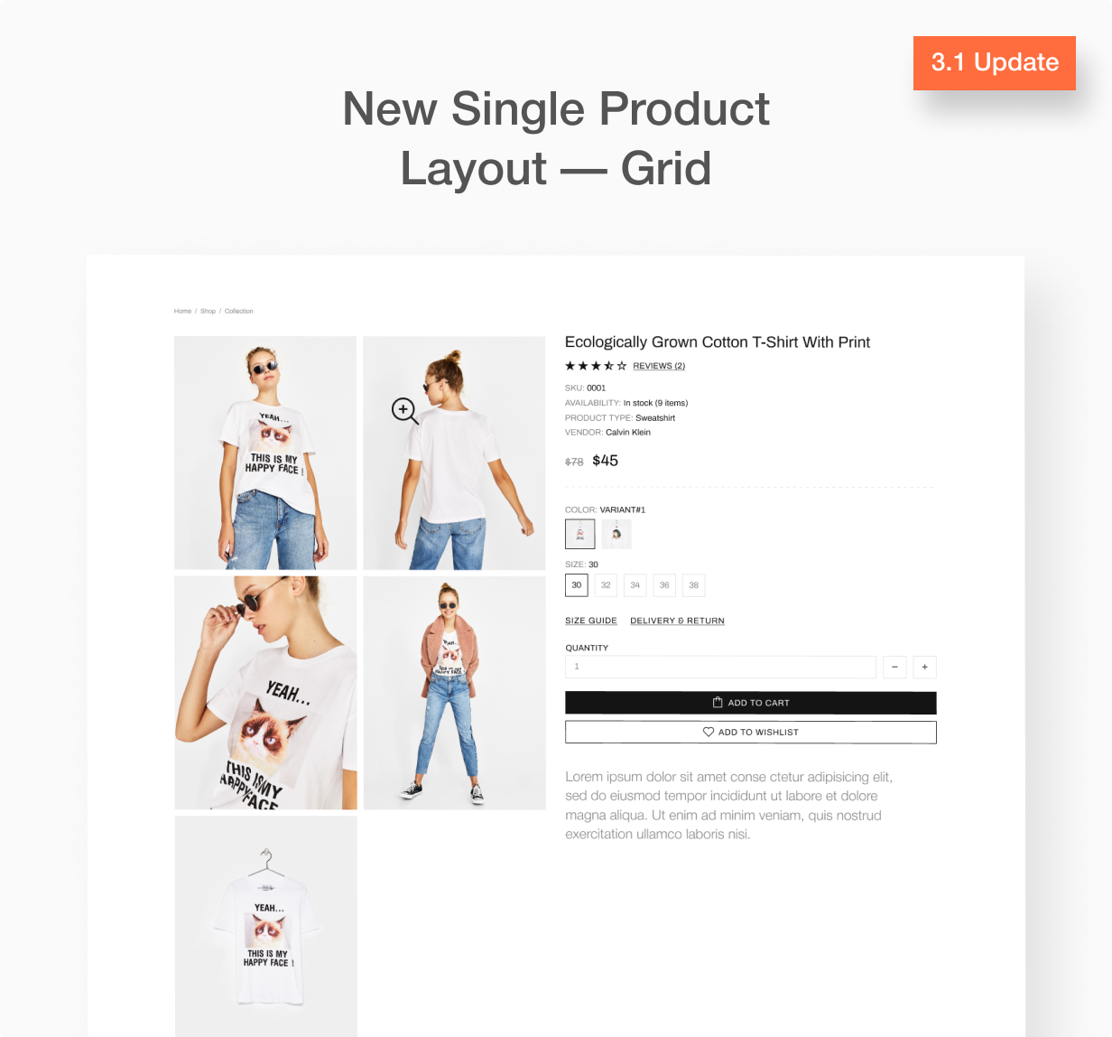 Update 3.1 Product image gallery as a grid