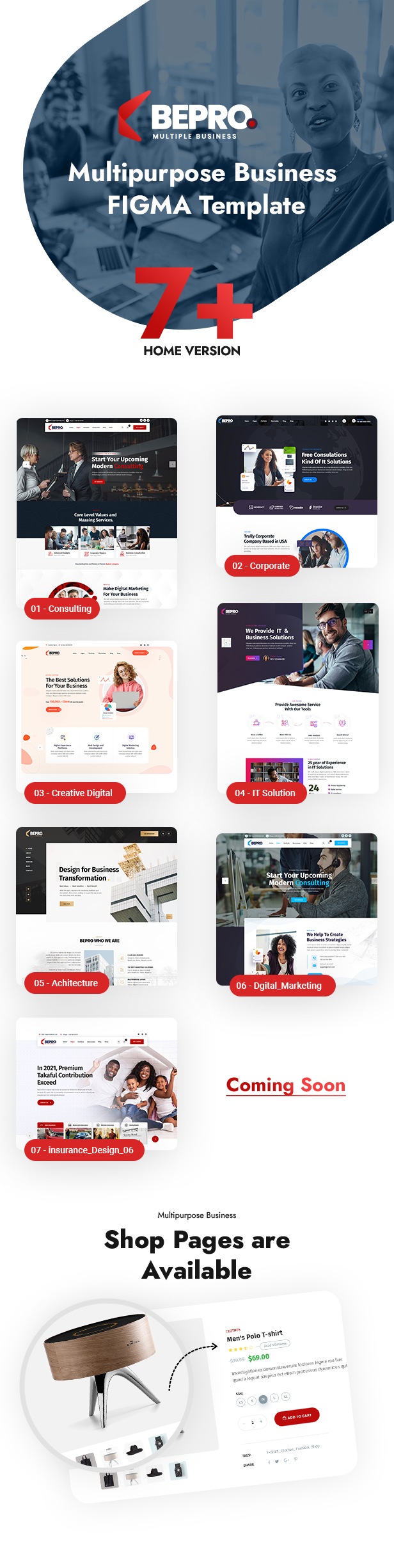 Bepro - Multi-Purpose Business & Consulting Figma Template - 1