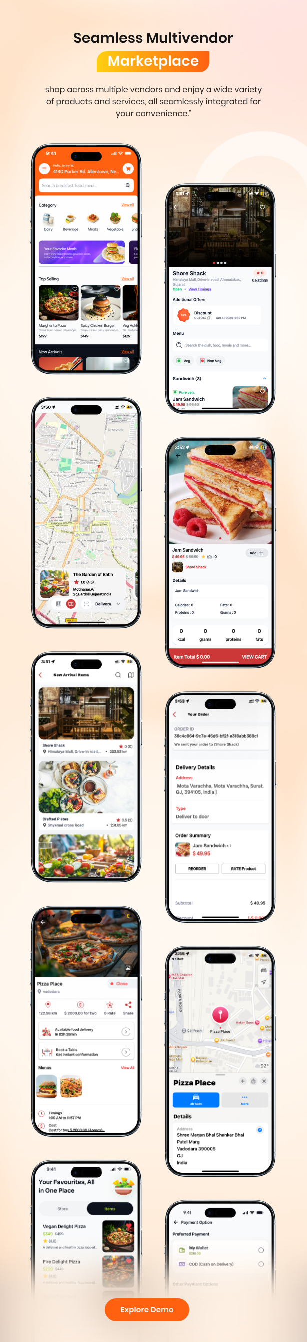 eMart | Multivendor Food, On-demand, eCommerce, Parcel, Taxi Booking, Car Rent App with Admin & Web - 16