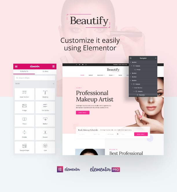 Beauty salon website template