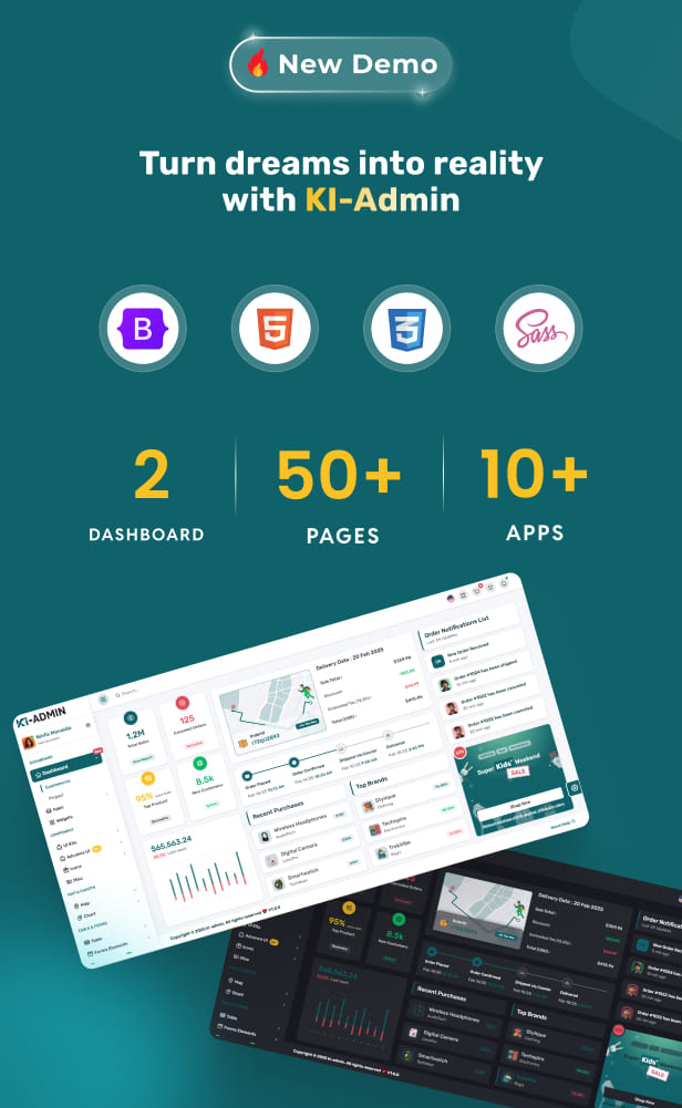 Ki-admin Bootstrap 5 Admin Dashboard Template