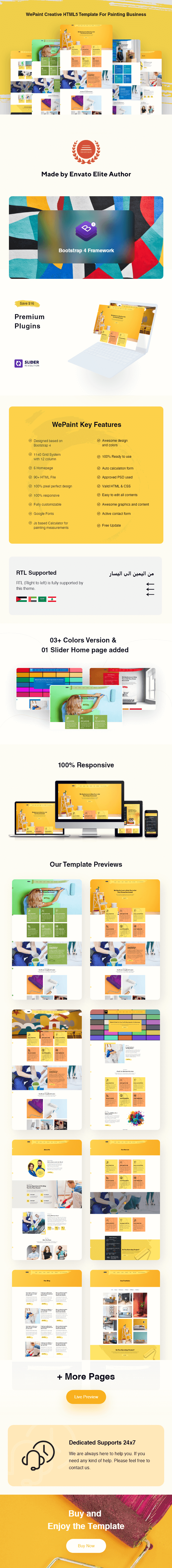 WePaint - Creative HTML5 Template For Painting Business - 2