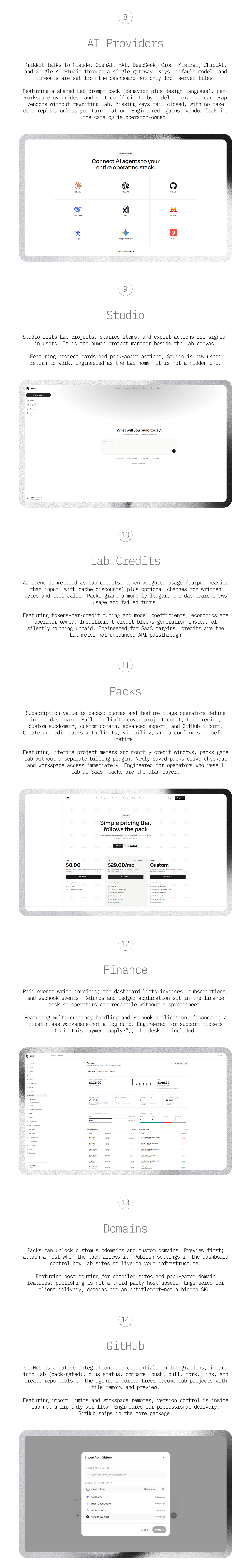 Live preview and one-click publishing to subdomains and custom domains