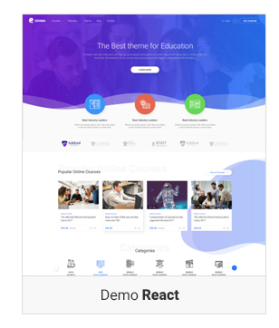 教育WordPress主题-Demo React