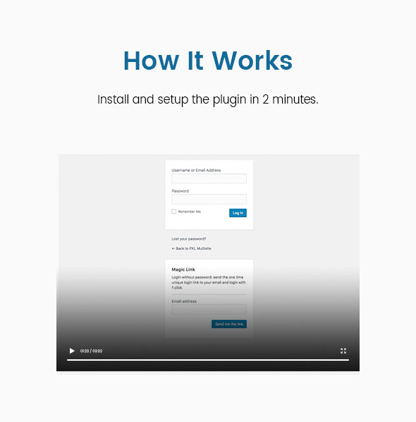 WP Magic Login Link - Passwordless Authentication WordPress Plugin - Video Example