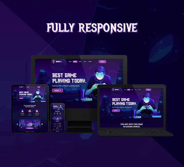 React JS Gaming Website Template