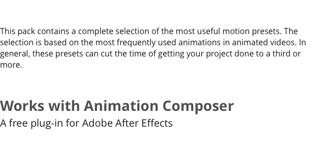 The Most Handy Motion Presets for Animation Composer - 7