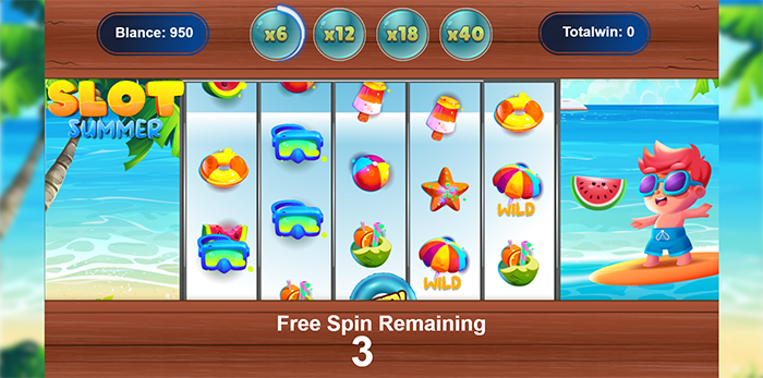 Slot Summer - HTML5 Game - 3