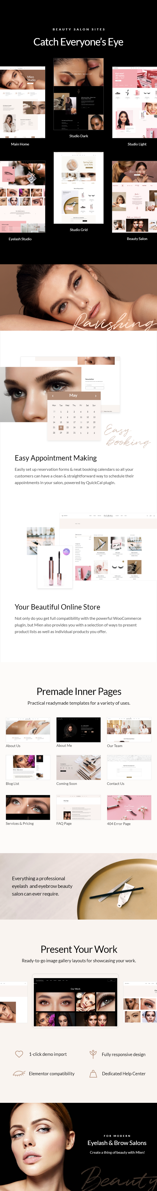 Mien - Eyelash & Eyebrow Salon WordPress Theme - 1