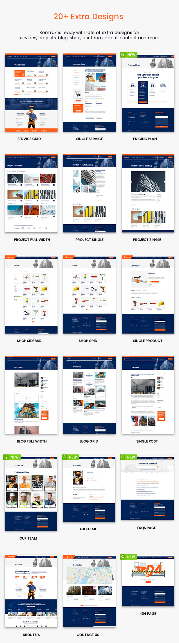 KonTruk - Construction & Building Elementor WordPress Theme