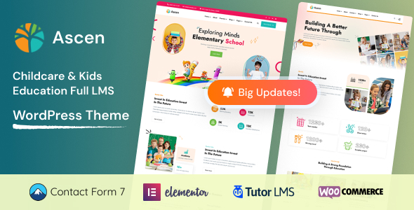 Ascen - Childcare & Kids Education WordPress Theme
