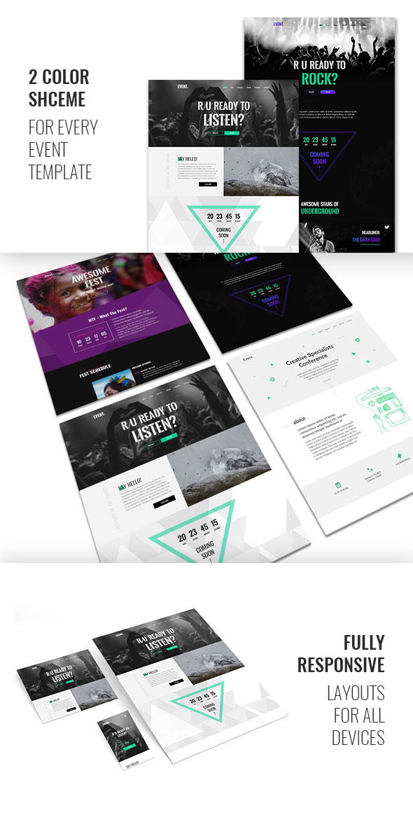Event — Creative and Modern One Page HTML Template for Events by Aspirity
