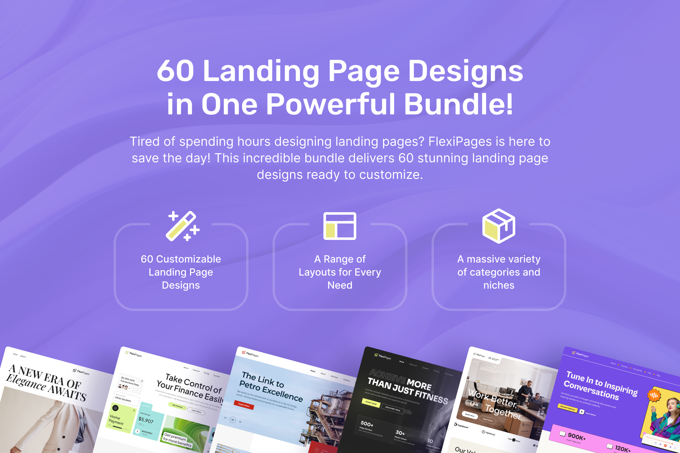 FlexiPages - Multipurpose Landing Page Design UI Bundle - 2