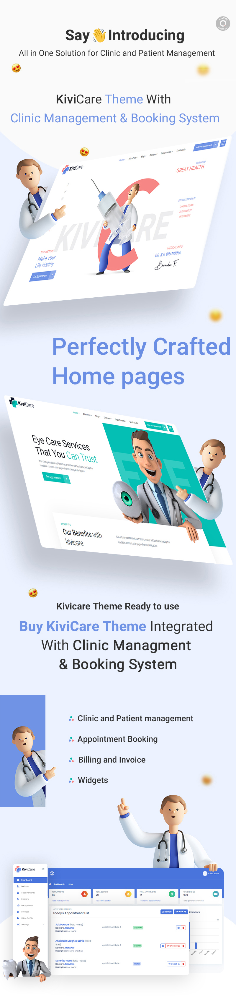 KiviCare - Medical Clinic & Patient Management WordPress Theme - 9