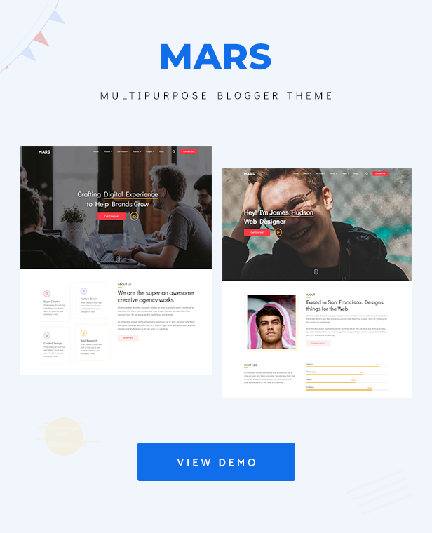 Mars - Multipurpose Portfolio Blogger Theme - 2