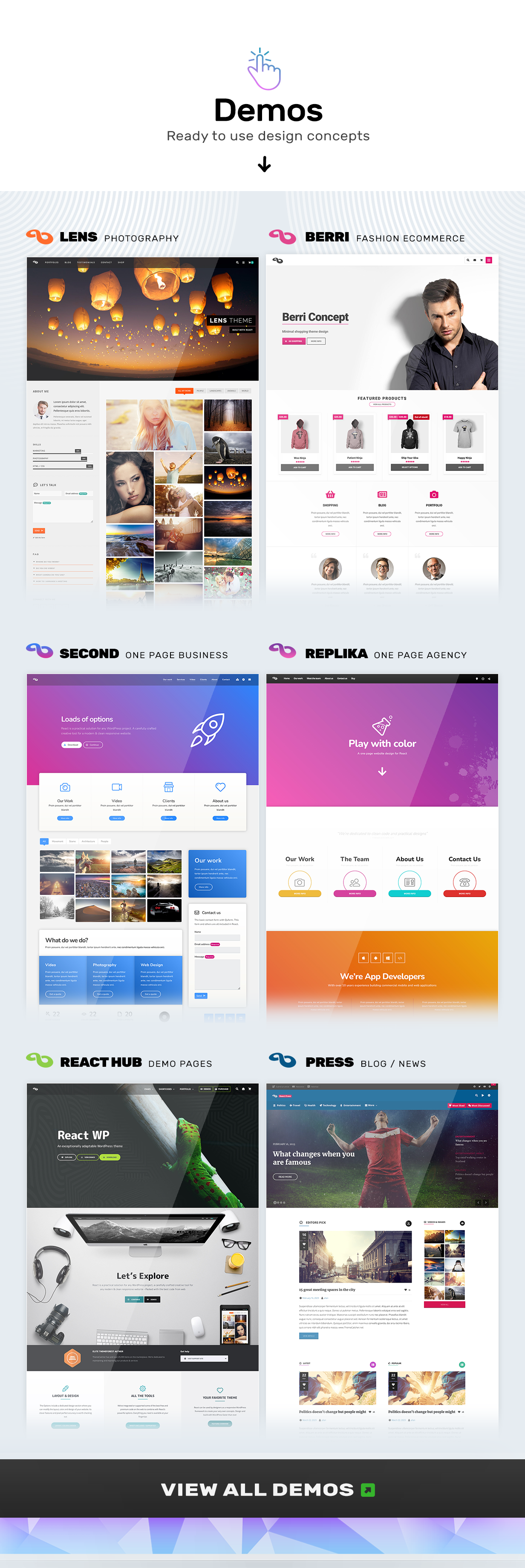 React - WordPress theme
