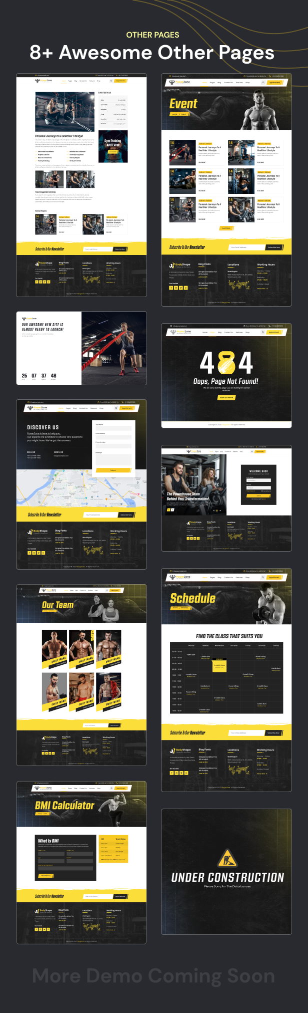 PowerZone - Fitness, Workout & Gym Figma Template - 3