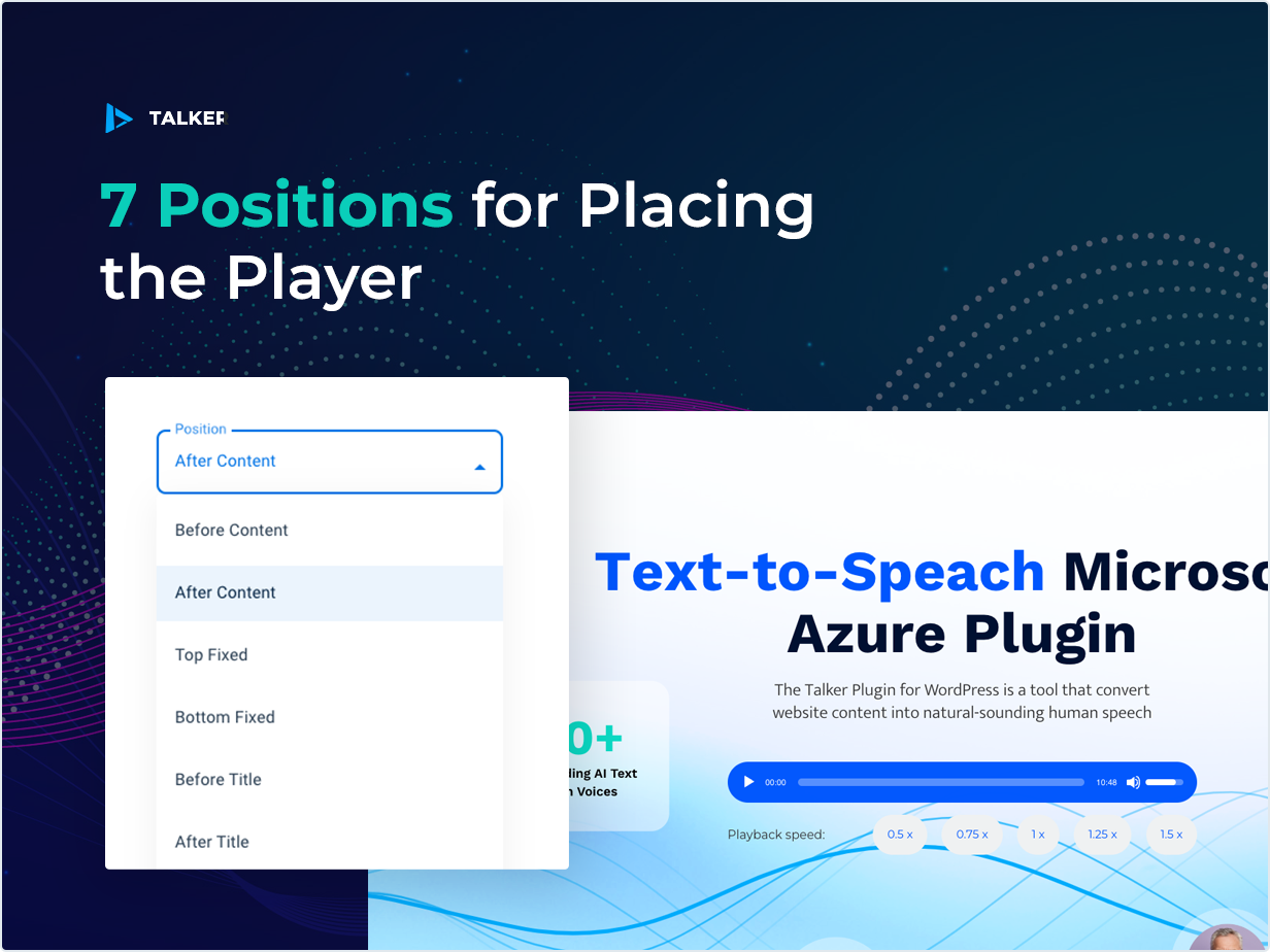 7 positions for placing the player