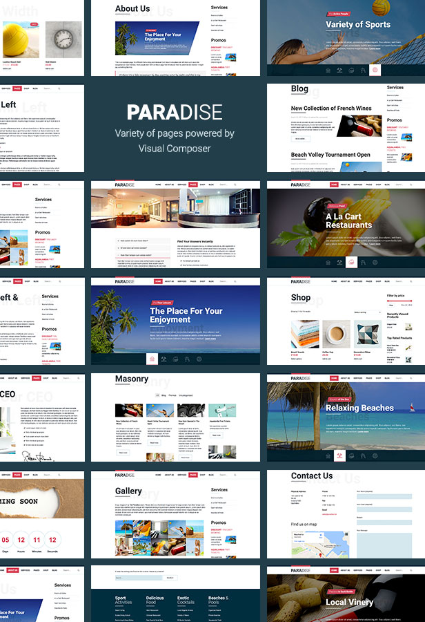 Hot Paradise Theme Collage
