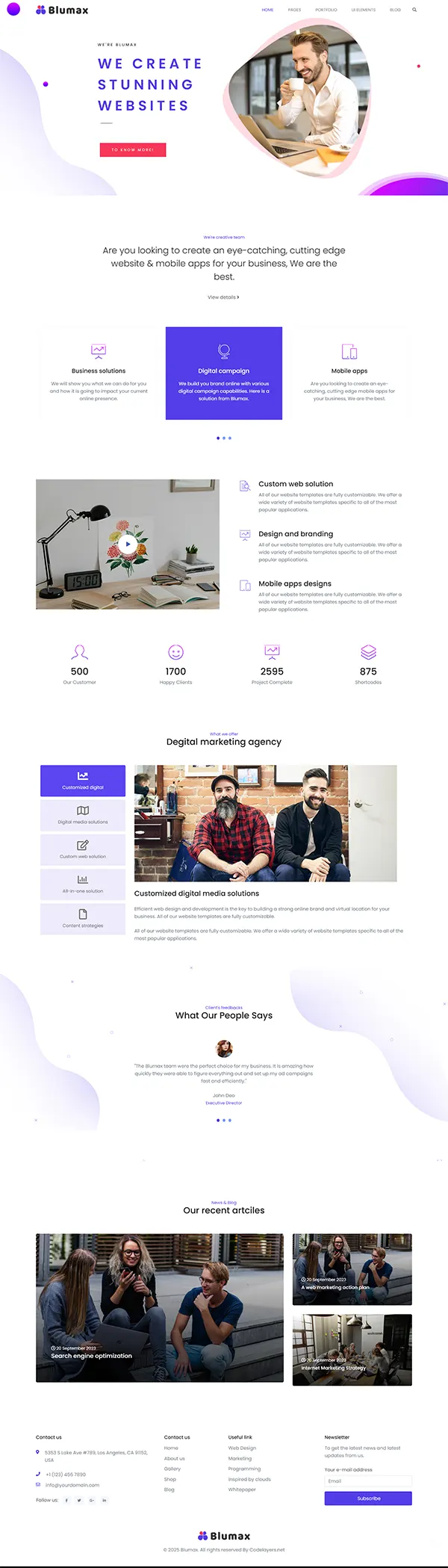 Blumax joomla template