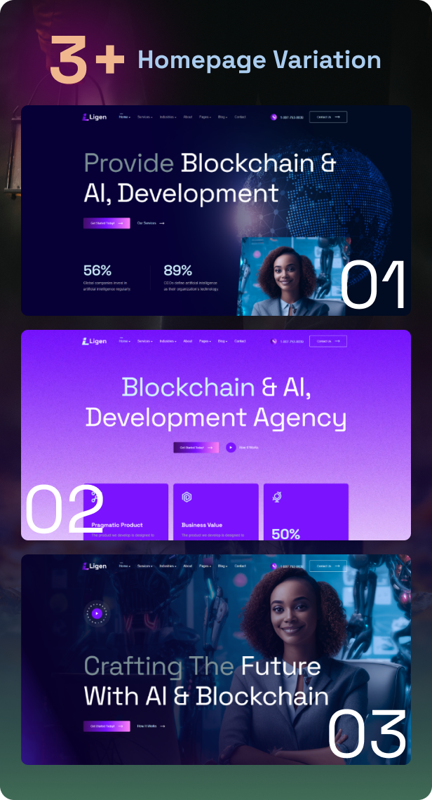 Ligen – AI & Blockchain Development Agency WordPress Theme - 4
