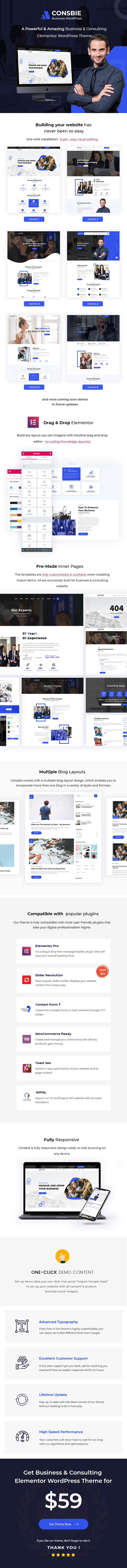 Consbie - Business & Consulting Elementor WordPress Theme