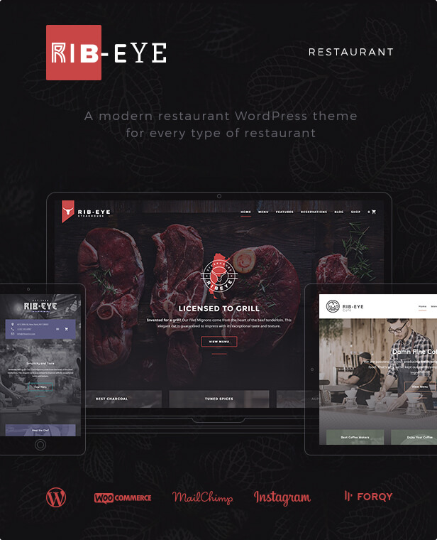 Ribeye: A modern restaurant WordPress theme for every type of restaurant