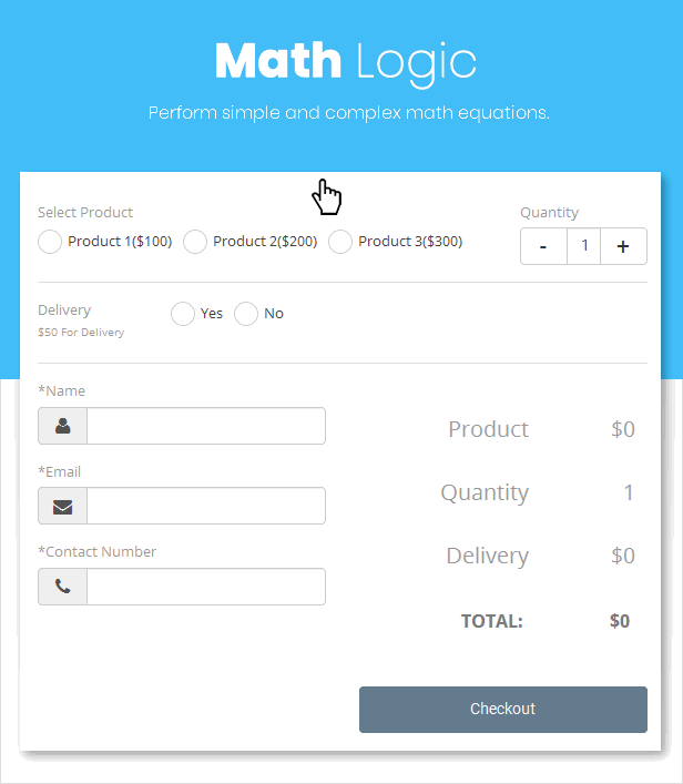 Best WordPress Form Builder Plugin - Math Logic - Calculation Forms