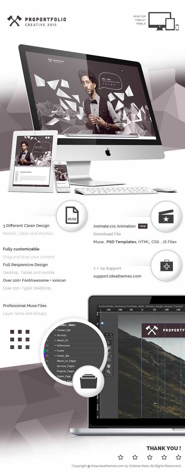 ProPortfolio - Personal Portfolio Muse Theme - 1