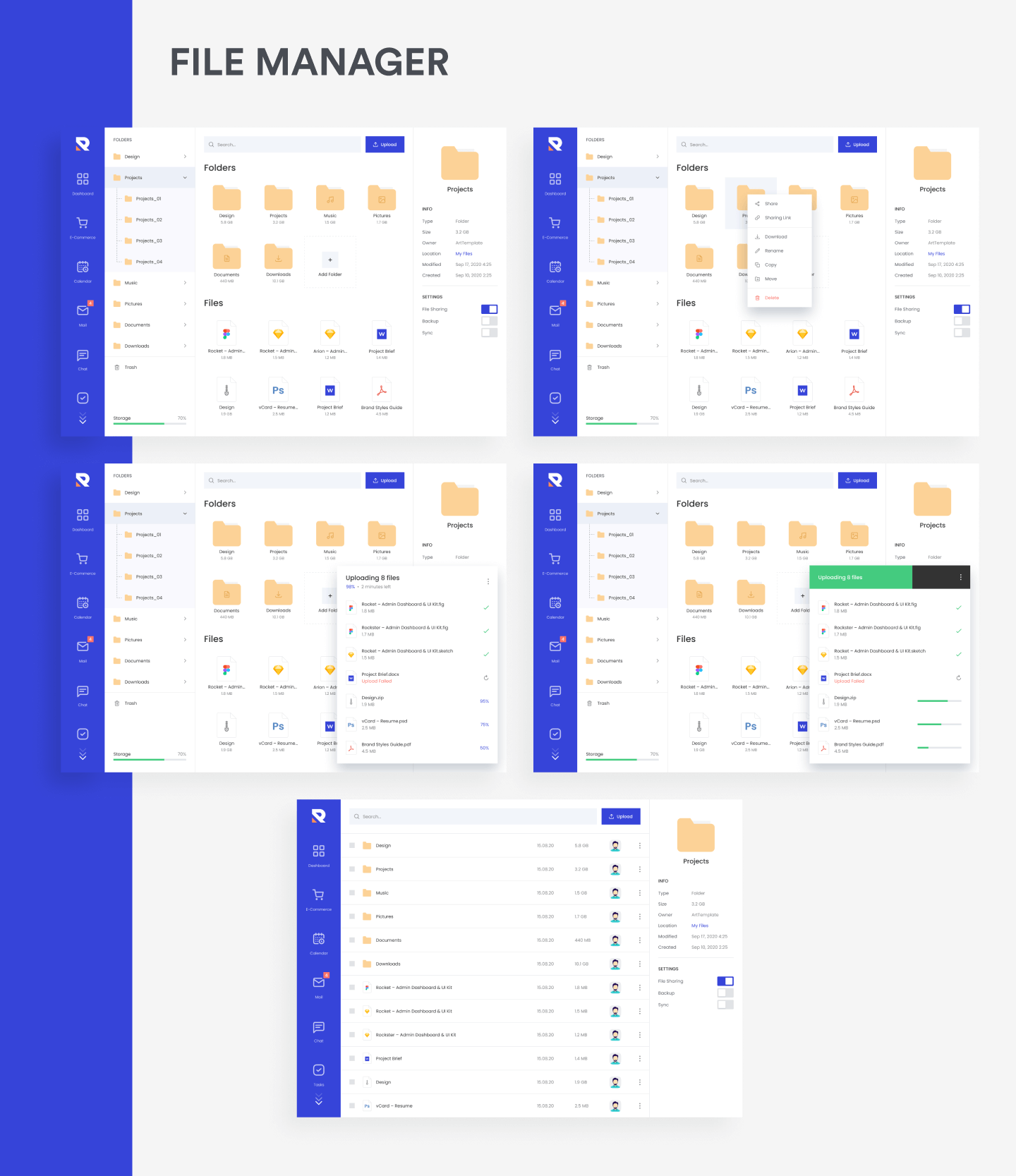 Rockster- dashboard
