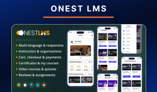 Onest LMS learning management system with course management, certifications, and AI-powered learning tools.