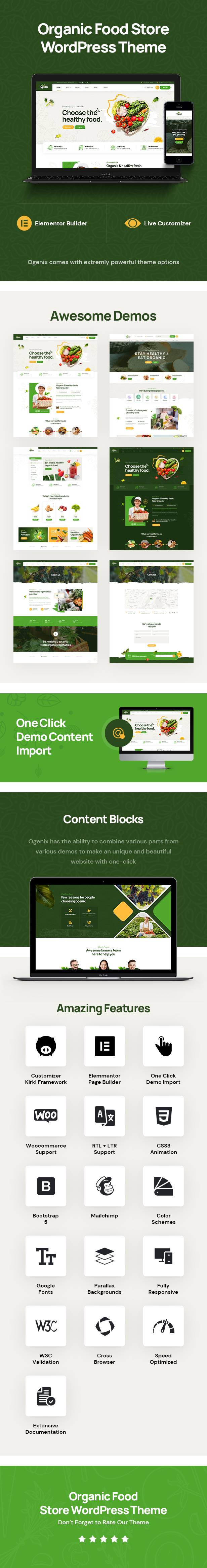 Ogenix - Organic Food Store WordPress Theme - 1