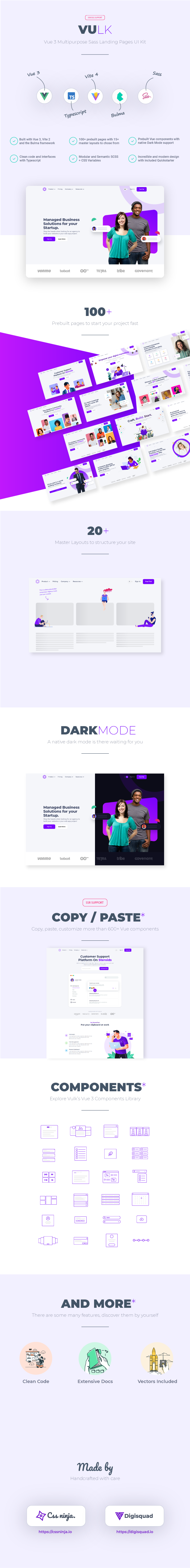 Vulk - Multipurpose Vue 3 SSR SaaS Landing Pages UI Kit - 1