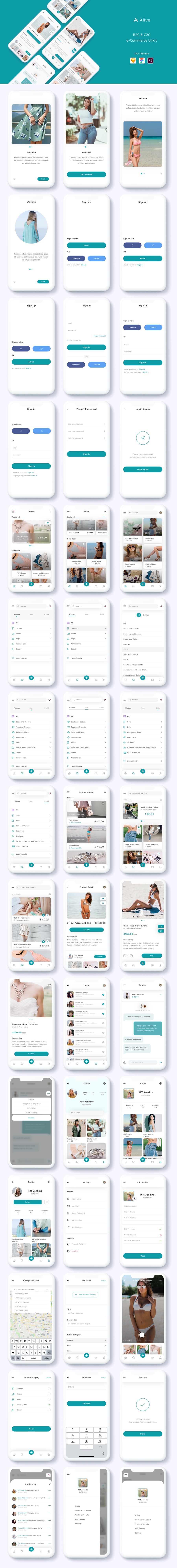 Alive - B2C and C2C eCommerce App Ui Kit - 2