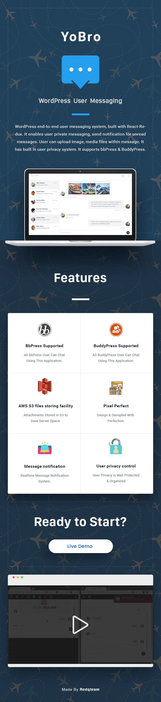 YoBro WordPress Multi User Private Messaging Plugin