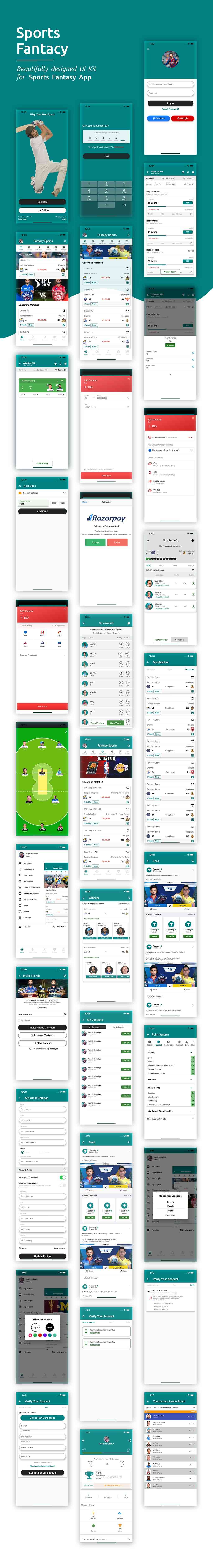 Sports Fantasy Game Android App Template + iOS App Template | Flutter | Sports Fantasy - 2