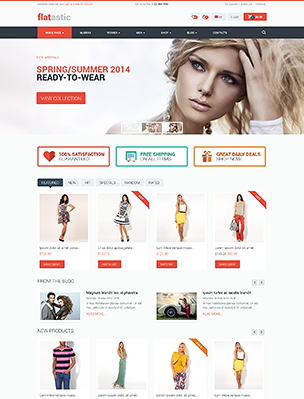 Flatastic Responsive Multipurpose VirtueMart Theme